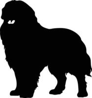 Tibétain mastiff noir silhouette vecteur