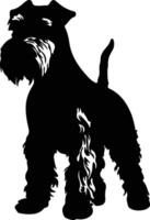 gallois terrier noir silhouette vecteur