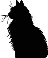 nebelung chat noir silhouette vecteur