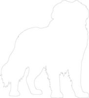 leonberger contour silhouette vecteur