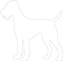 irlandais terrier contour silhouette vecteur