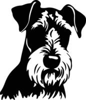 airedale terrier noir silhouette vecteur