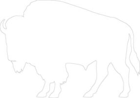 américain bison contour silhouette vecteur