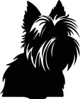 Skye terrier noir silhouette vecteur