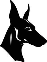 pharaon chien silhouette portrait vecteur