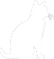 australien brouillard chat contour silhouette vecteur