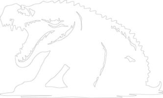 postosuchus contour silhouette vecteur