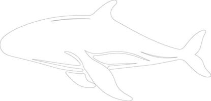 baleine contour silhouette vecteur