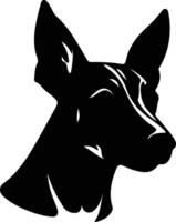 Manchester terrier silhouette portrait vecteur