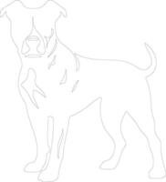 américain Staffordshire terrier contour silhouette vecteur