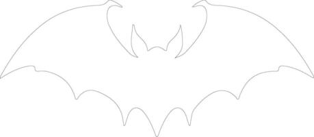 vampire chauve souris contour silhouette vecteur