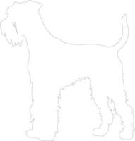 airedale terrier contour silhouette vecteur