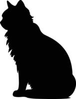 Chypre chat noir silhouette vecteur