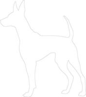 pharaon chien contour silhouette vecteur
