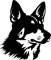 norvégien lundehund silhouette portrait vecteur