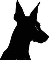 pharaon chien noir silhouette vecteur