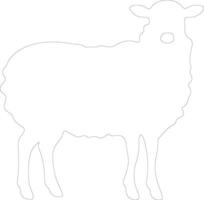 mouton contour silhouette vecteur