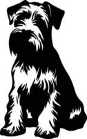 Sealyham terrier noir silhouette vecteur