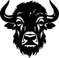 bison silhouette portrait vecteur