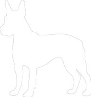 taureau terrier contour silhouette vecteur