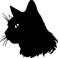 allemand Rex chat silhouette portrait vecteur