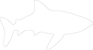 baleine requin contour silhouette vecteur