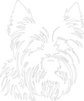 Ouest montagnes blanc terrier contour silhouette vecteur