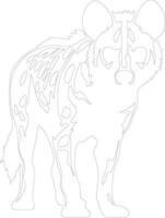 hyène contour silhouette vecteur