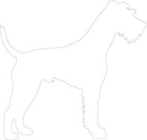 pays des lacs terrier contour silhouette vecteur