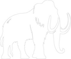 laineux mammouth contour silhouette vecteur