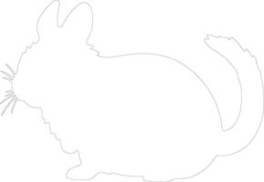 chinchilla contour silhouette vecteur