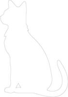 la havane marron chat contour silhouette vecteur