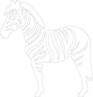 quagga contour silhouette vecteur