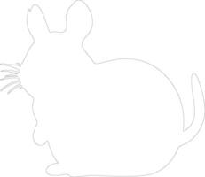 chinchilla contour silhouette vecteur