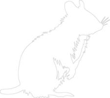 bandicoot contour silhouette vecteur