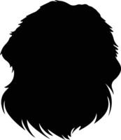 Tibétain mastiff silhouette portrait vecteur