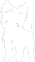 cairn terrier contour silhouette vecteur