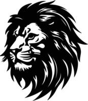 Lion silhouette portrait vecteur
