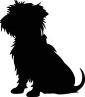 Norfolk terrier noir silhouette vecteur