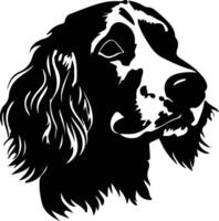 Anglais setter noir silhouette vecteur