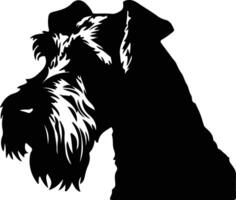 gallois terrier silhouette portrait vecteur