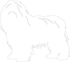 komondor contour silhouette vecteur