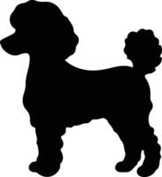 caniche noir silhouette vecteur