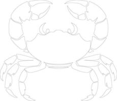 Crabe contour silhouette vecteur