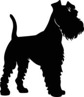 pays des lacs terrier silhouette portrait vecteur