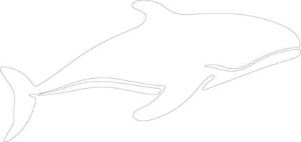 baleine boréale contour silhouette vecteur