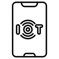 iot applications icône ligne vecteur illustration