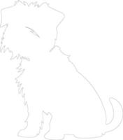 Norfolk terrier contour silhouette vecteur