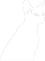 cornouaillais Rex chat contour silhouette vecteur