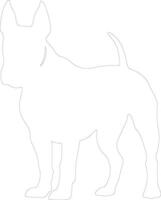 taureau terrier contour silhouette vecteur